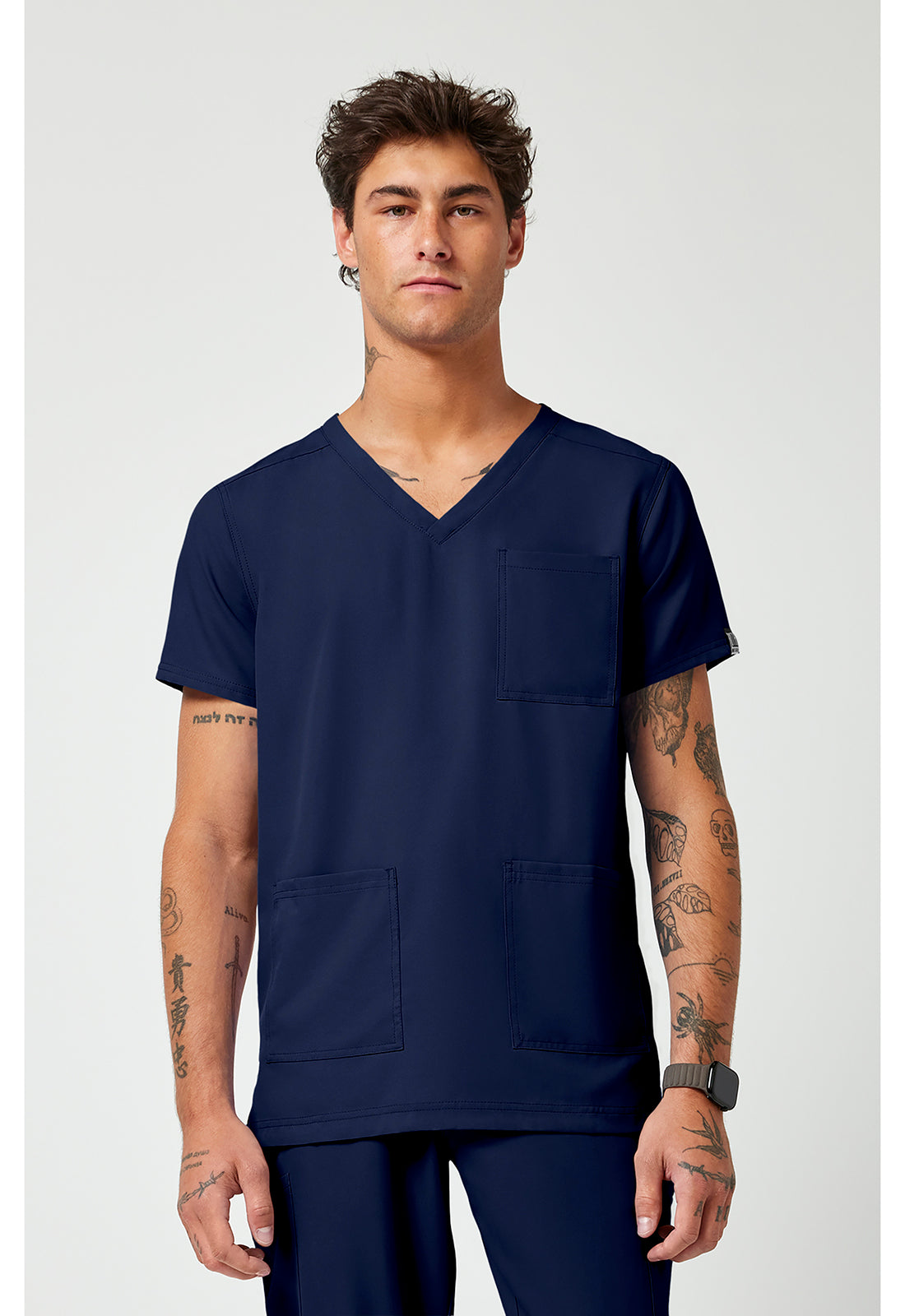 MedCouture Insight Men's 3 Pocket Scrub Top MC2486