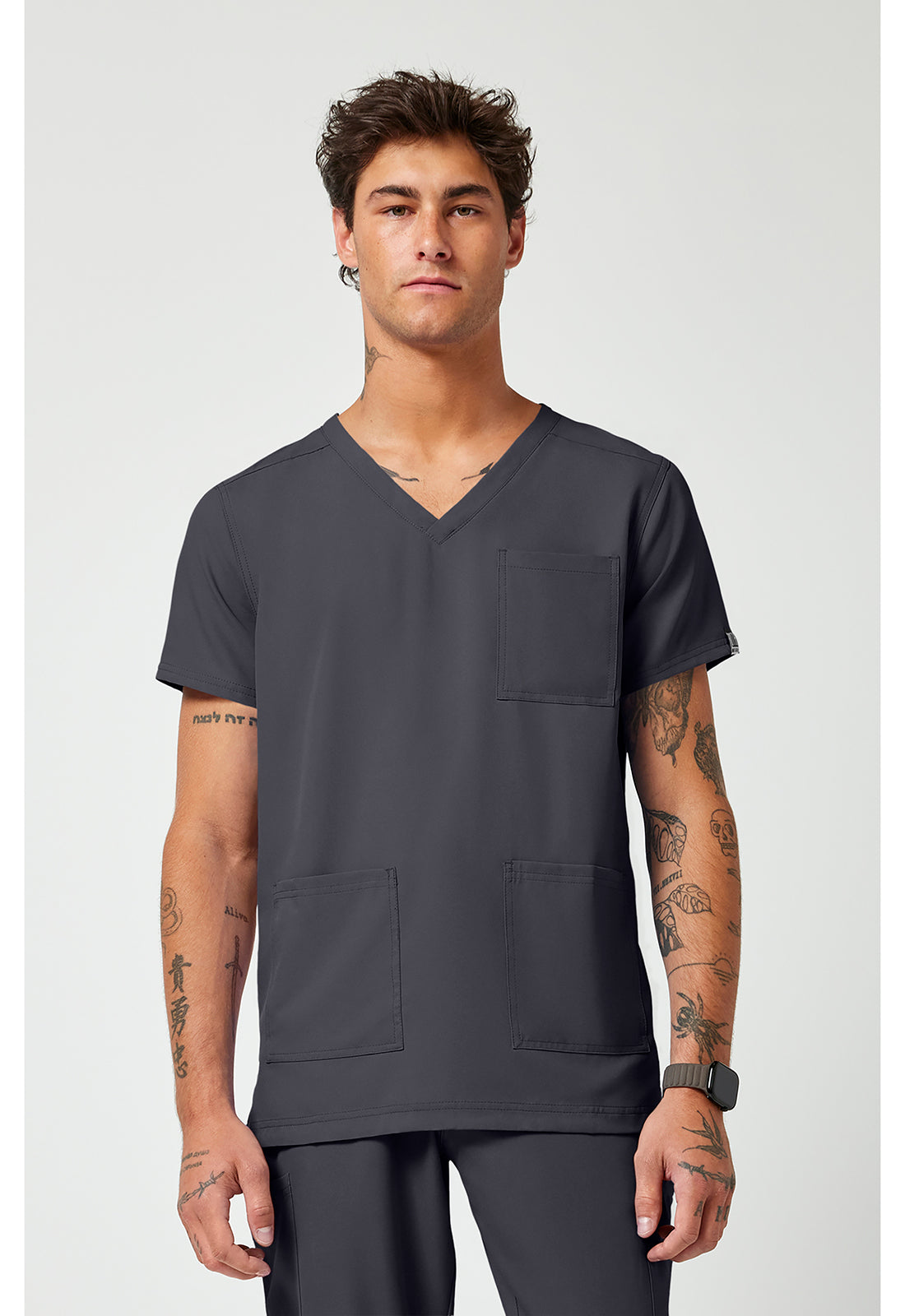 MedCouture Insight Men's 3 Pocket Scrub Top MC2486