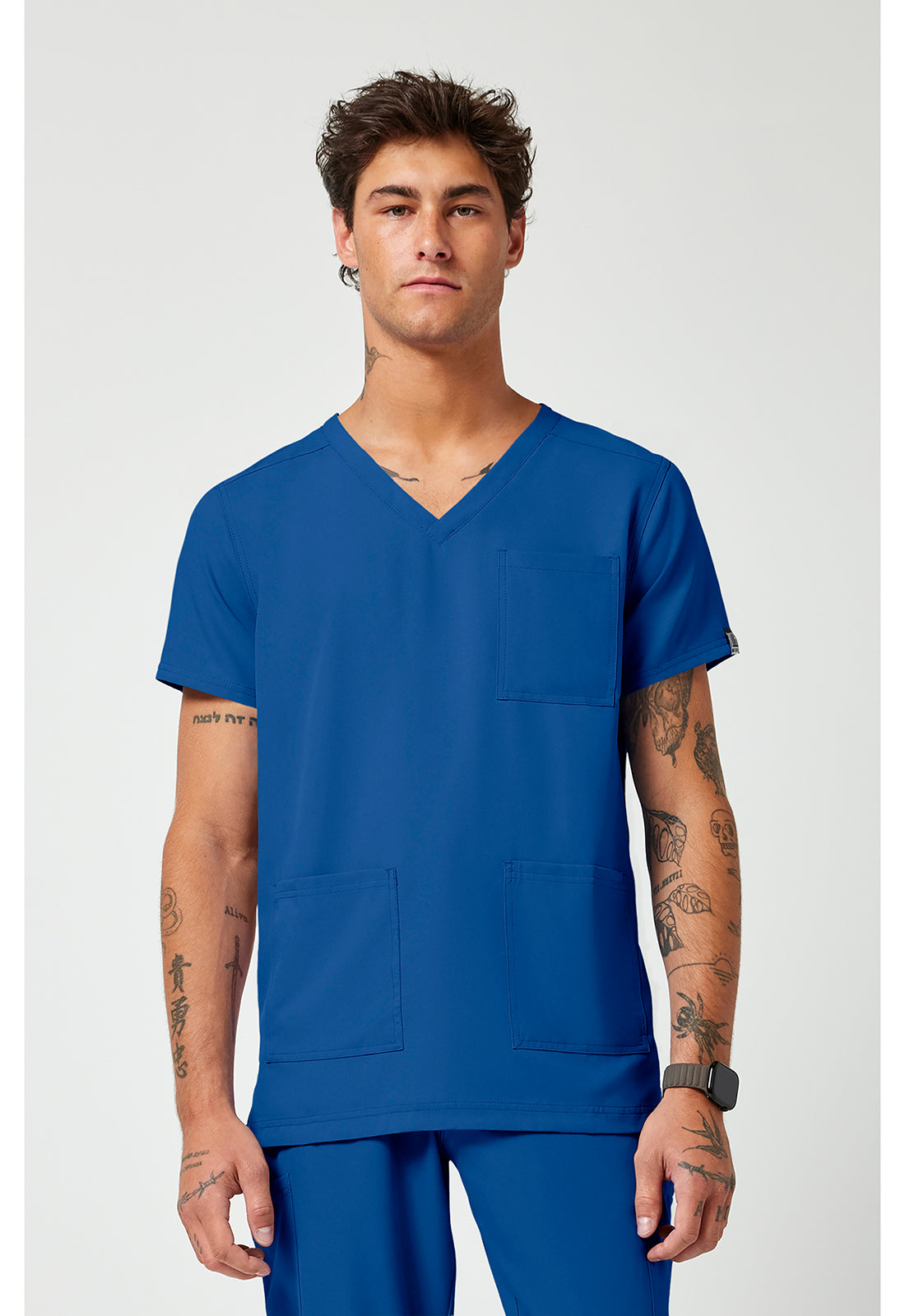 MedCouture Insight Men's 3 Pocket Scrub Top MC2486