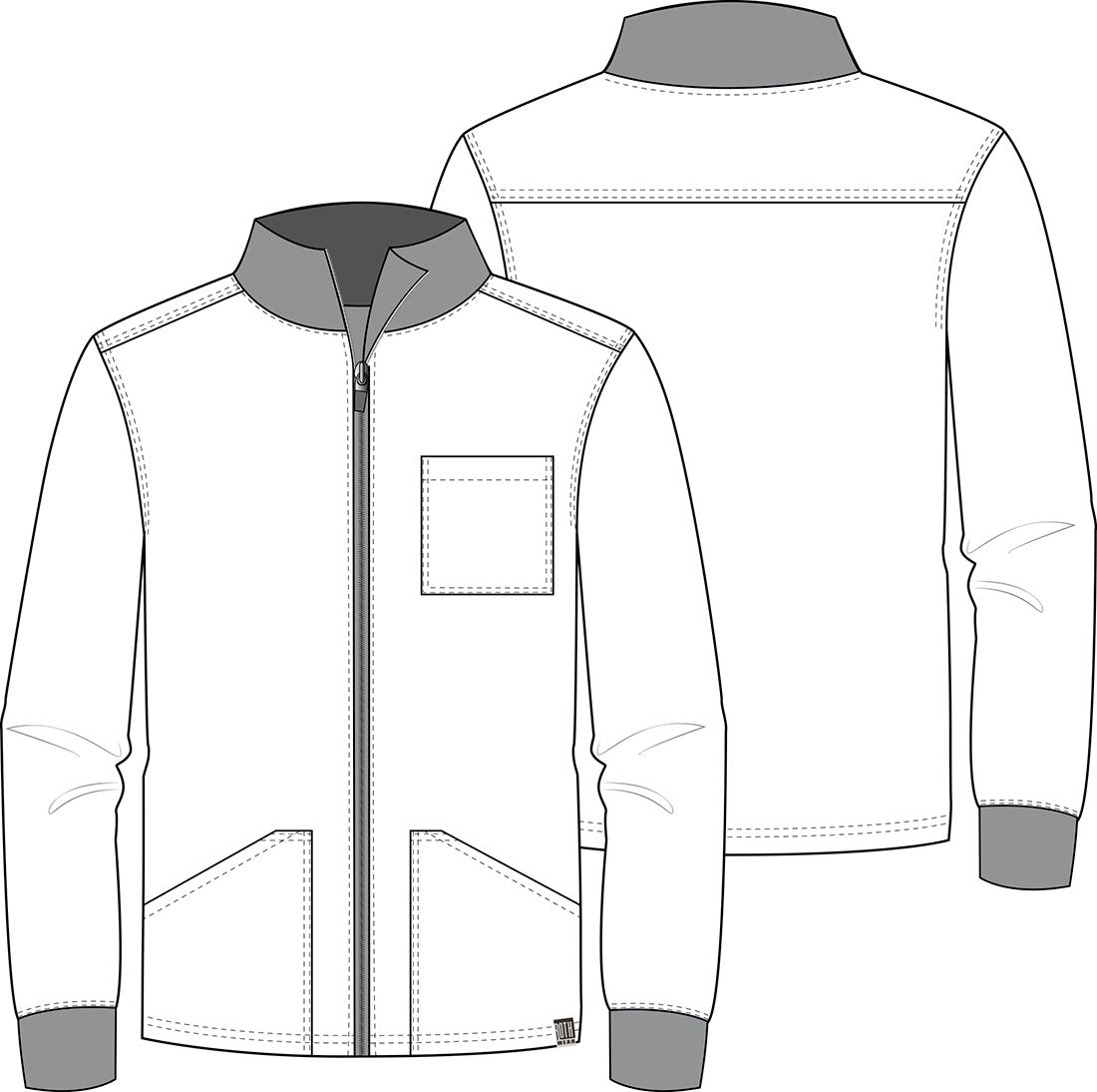 MedCouture Insight Men's Zipper Scrub Jacket MC360