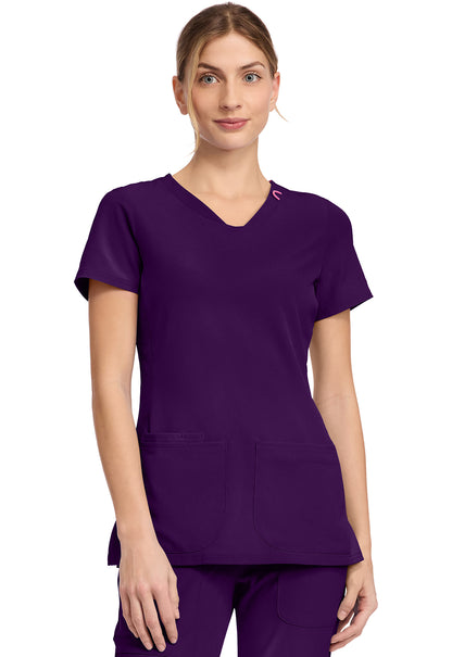 MedCouture MC Amp V Neck Scrub Top MC702