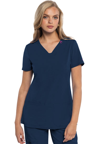 MedCouture MC Amp V Neck Scrub Top MC702