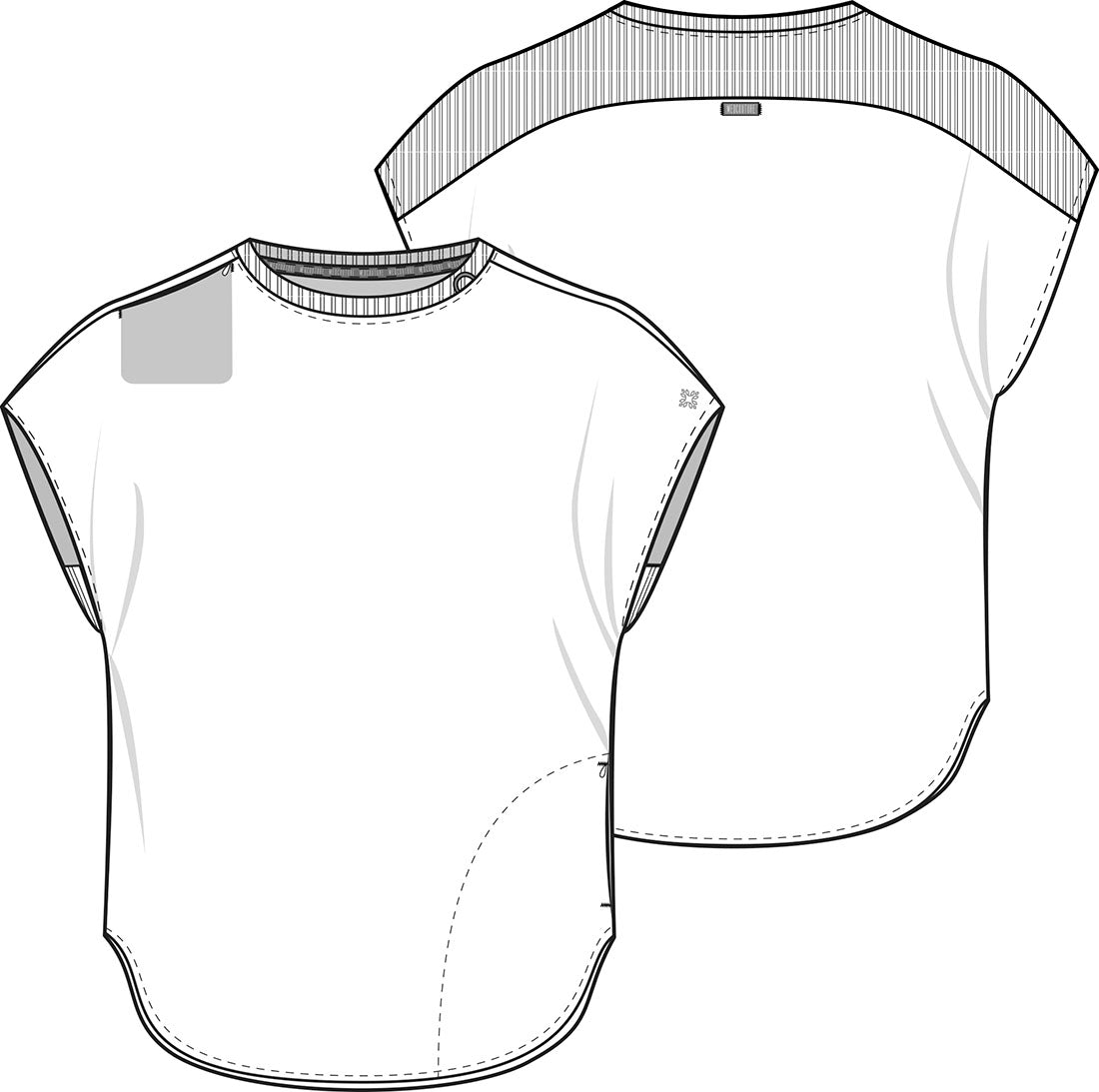 MedCouture MC Amp Round Neck Scrub Top MC703