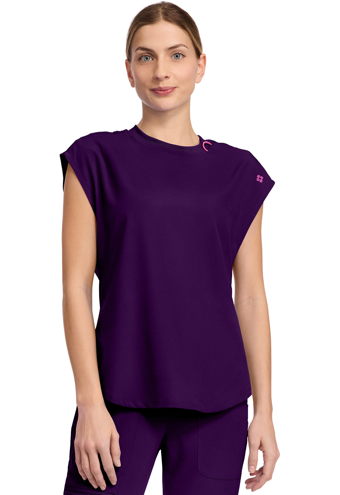 MedCouture MC Amp Round Neck Scrub Top MC703