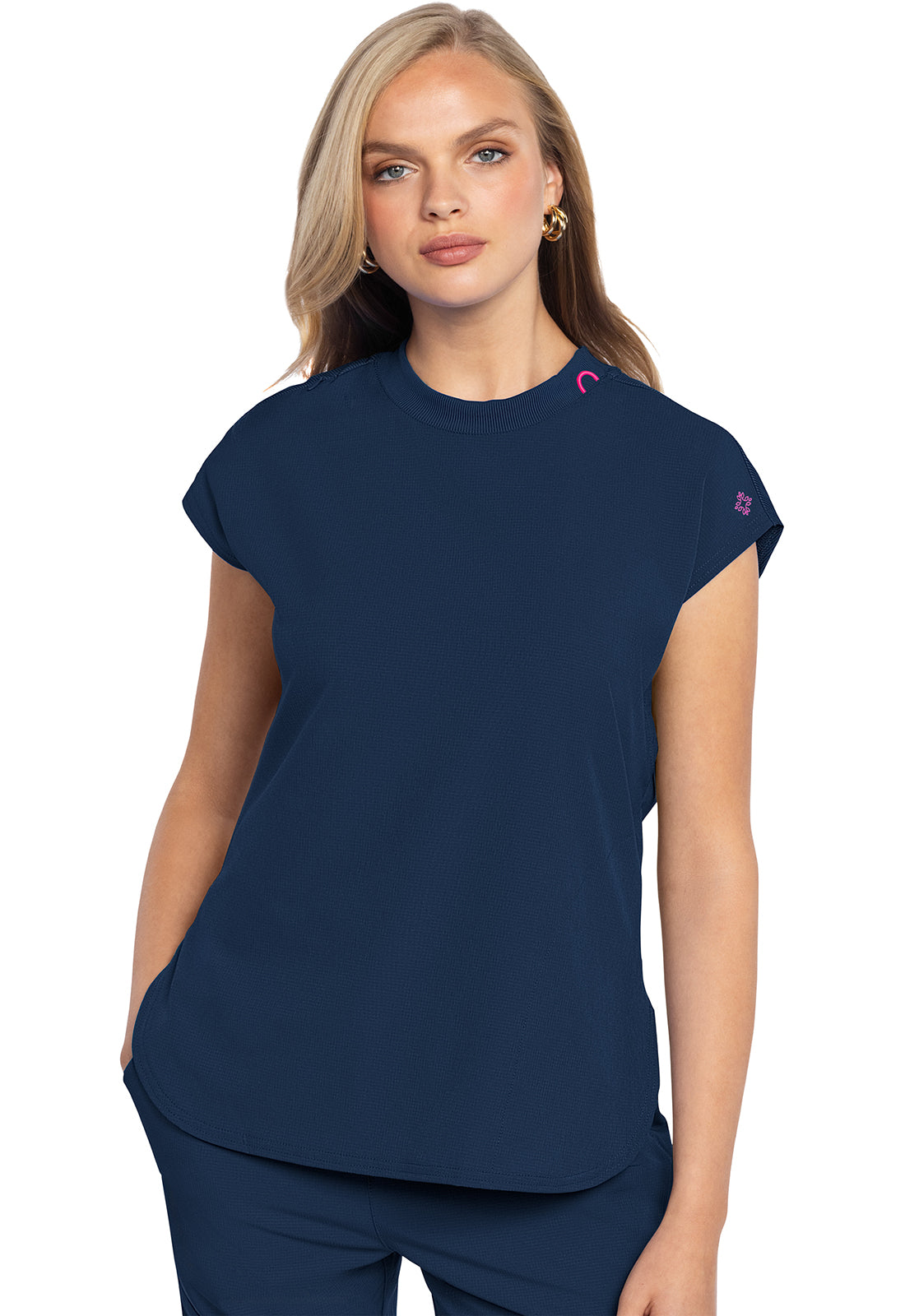 MedCouture MC Amp Round Neck Scrub Top MC703