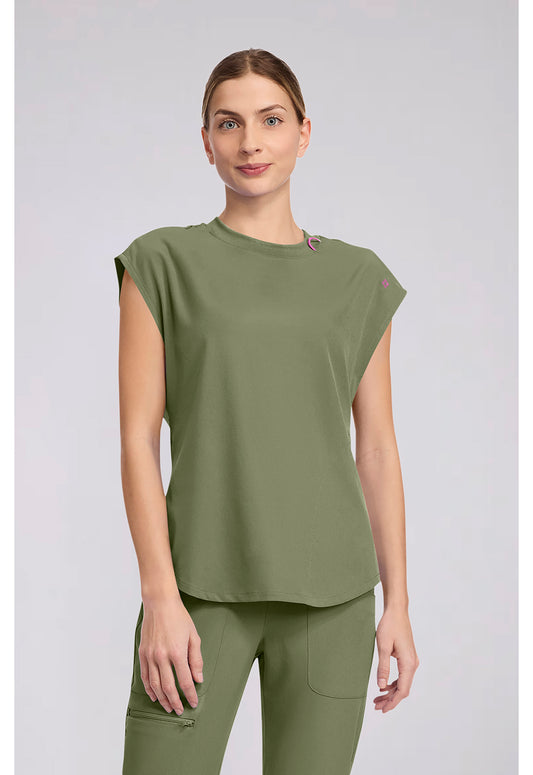 MedCouture MC Amp Round Neck Scrub Top MC703
