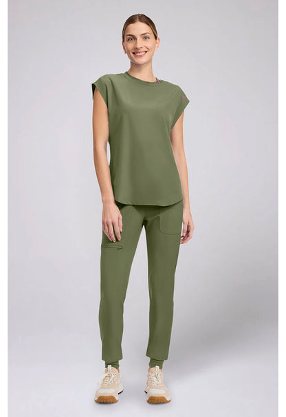 MedCouture MC Amp Round Neck Scrub Top MC703
