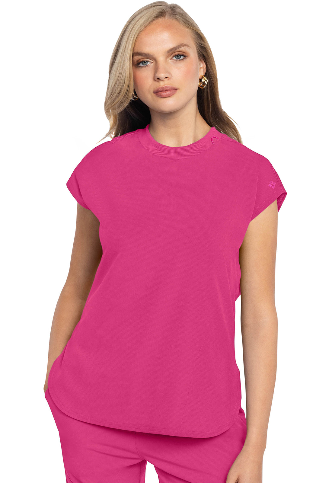 MedCouture MC Amp Round Neck Scrub Top MC703