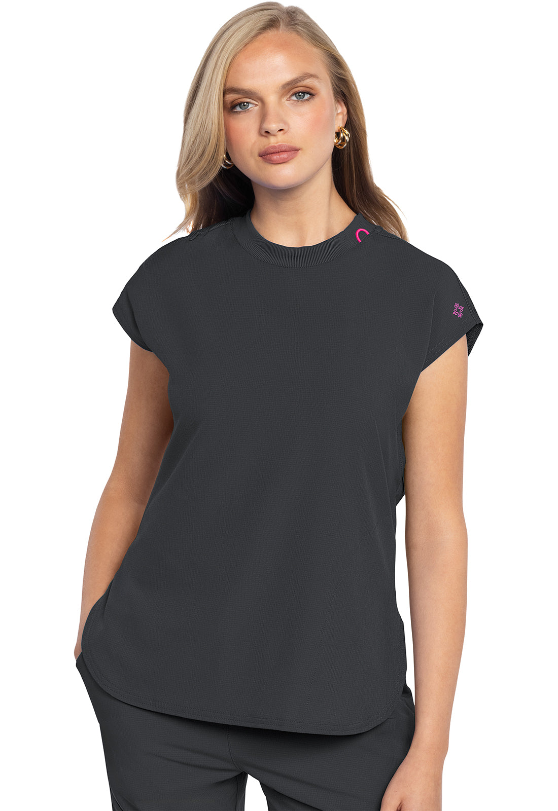 MedCouture MC Amp Round Neck Scrub Top MC703