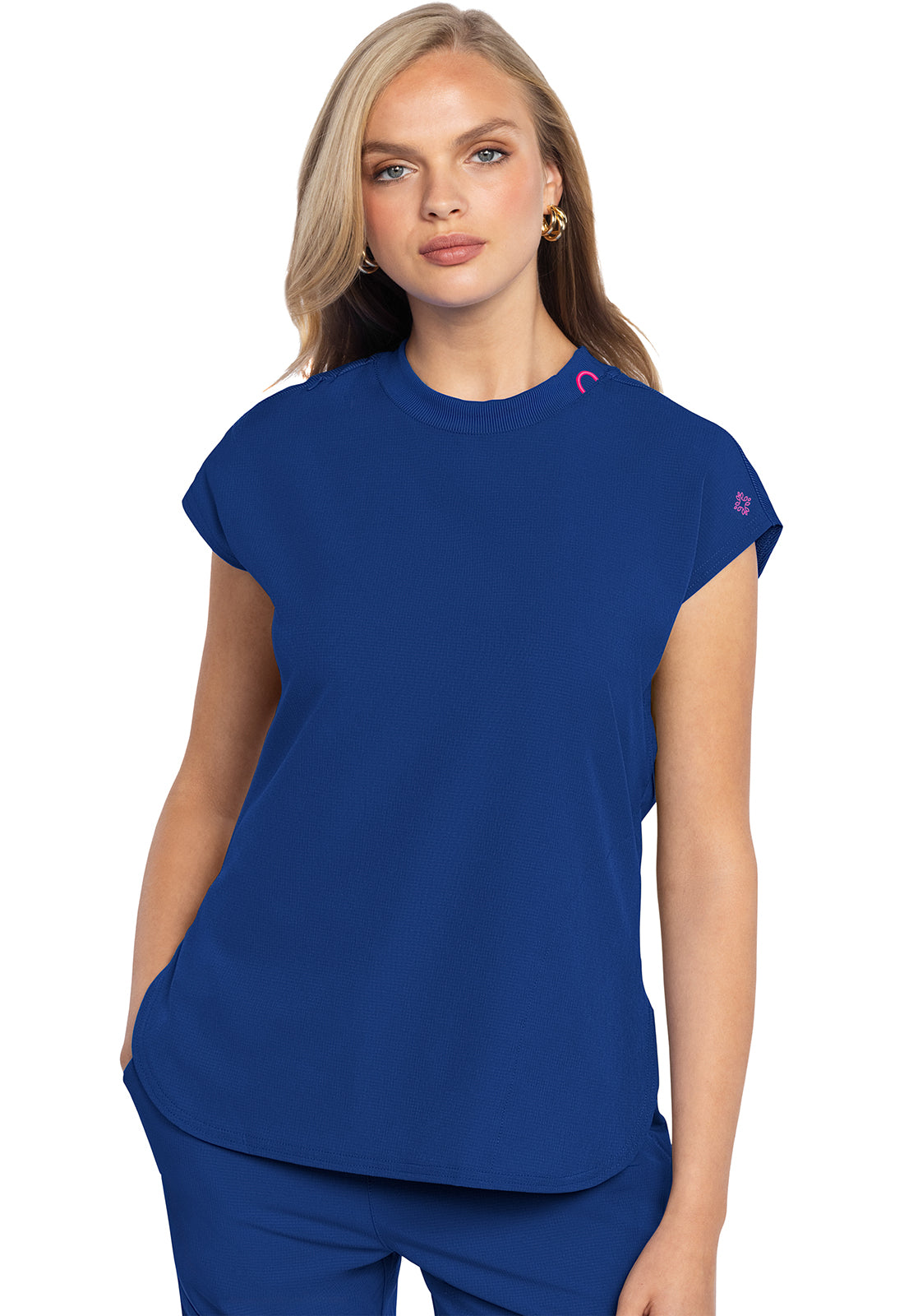 MedCouture MC Amp Round Neck Scrub Top MC703