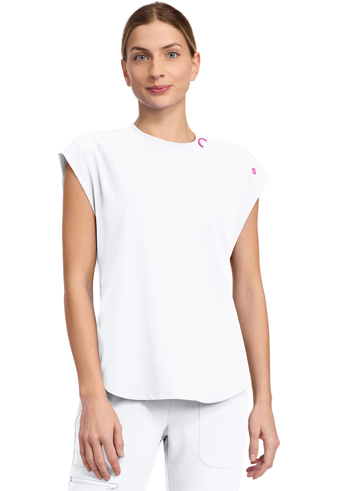 MedCouture MC Amp Round Neck Scrub Top MC703