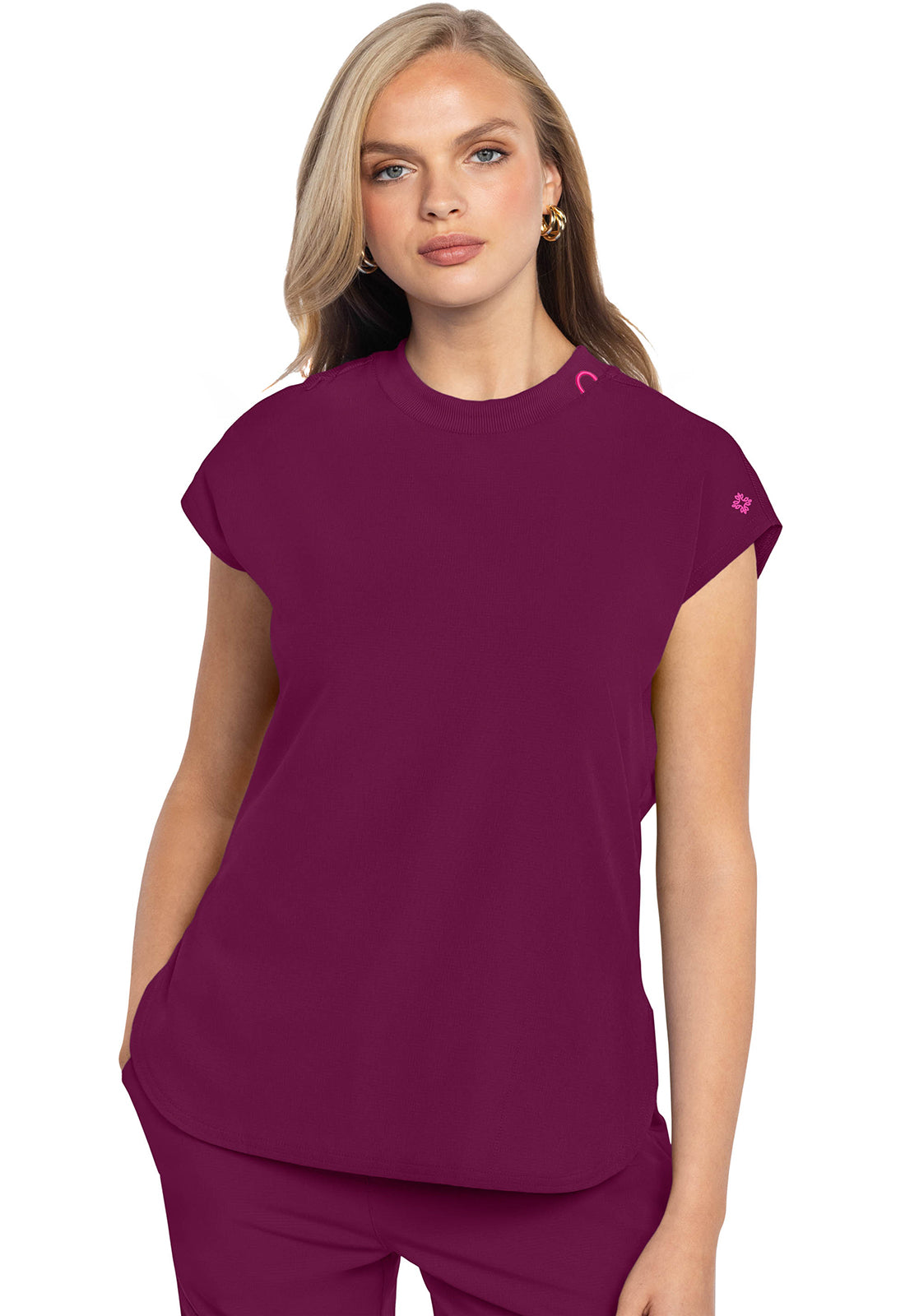 MedCouture MC Amp Round Neck Scrub Top MC703