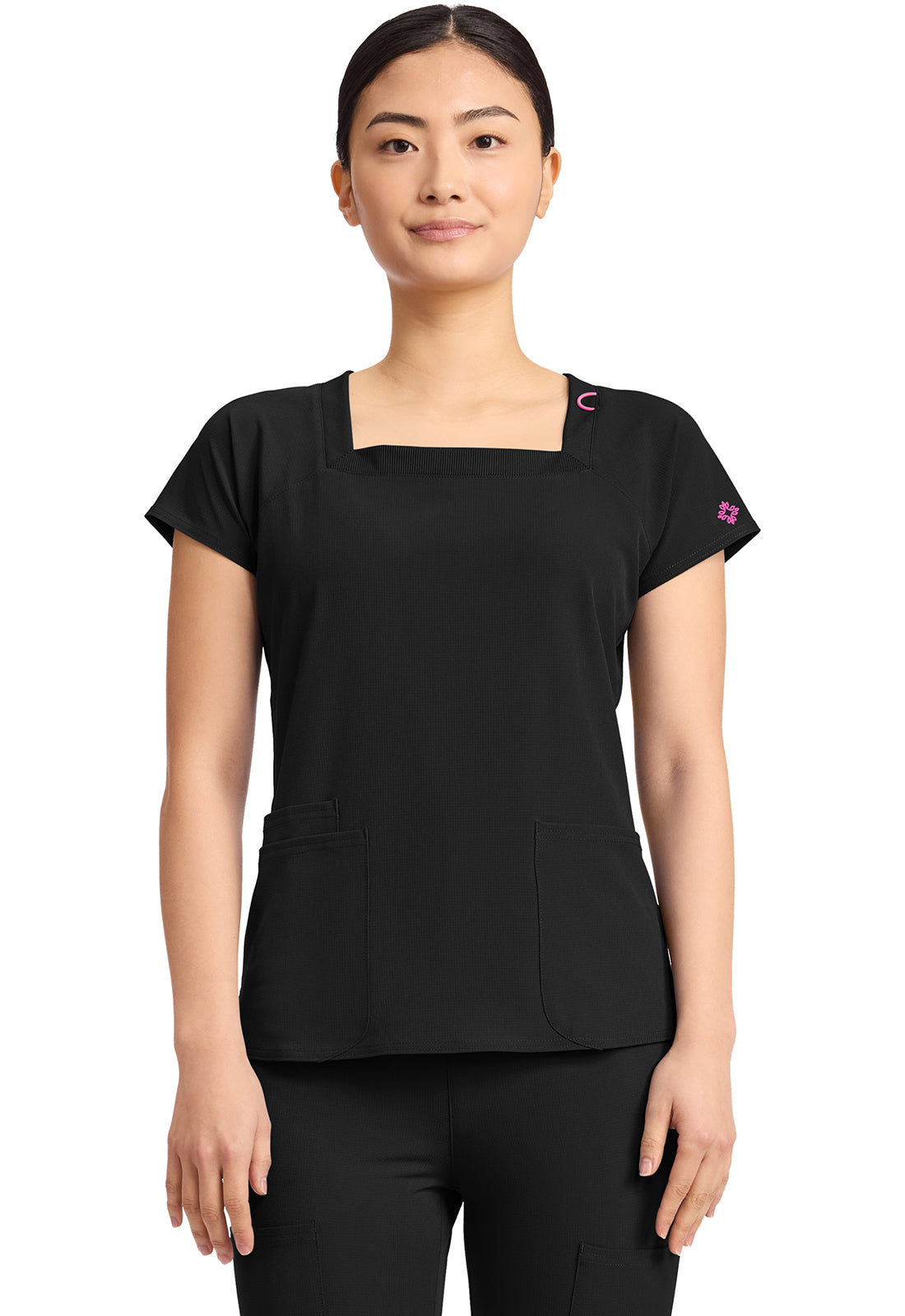 MedCouture MC Amp Square Neck Scrub Top MC704