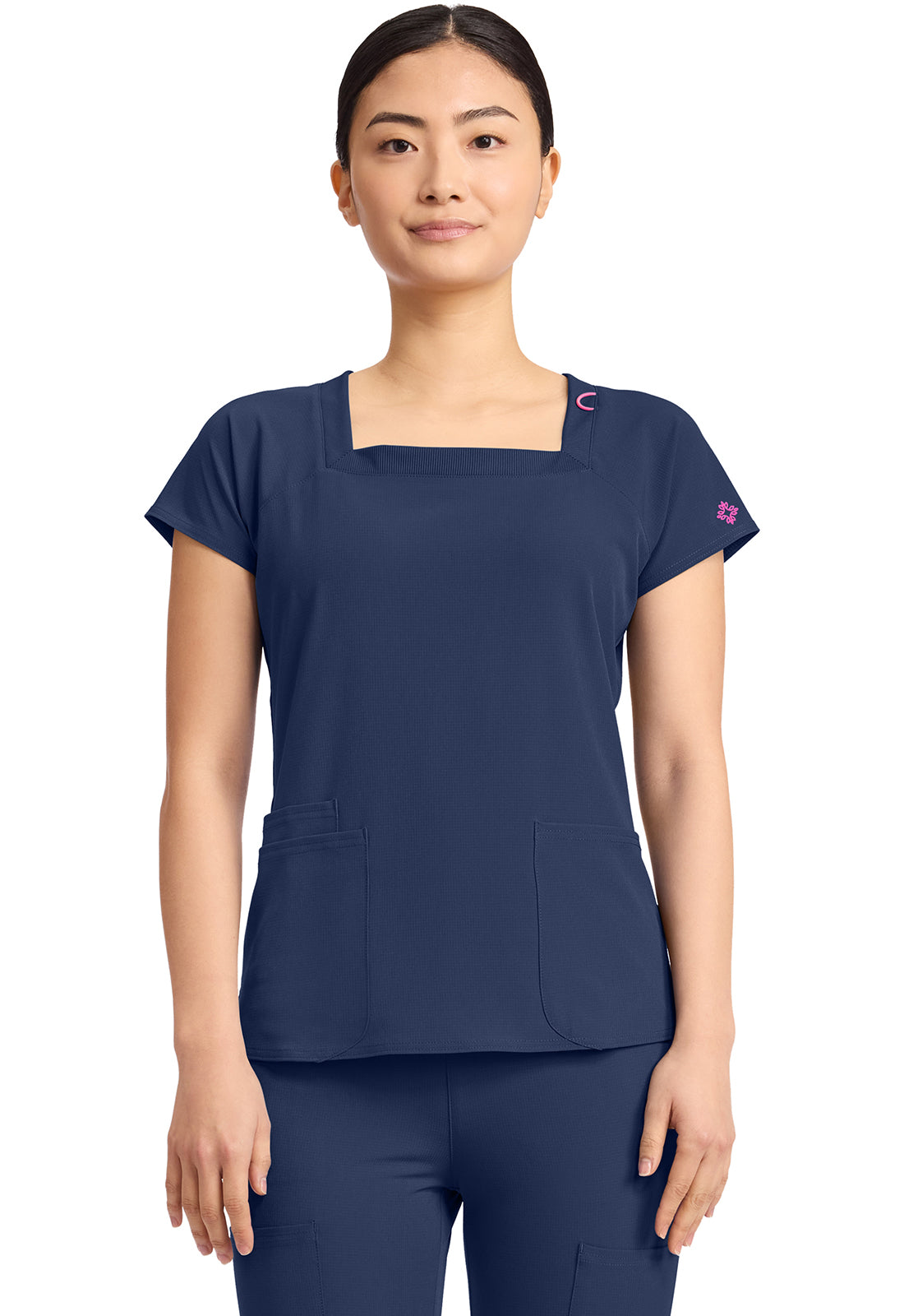 MedCouture MC Amp Square Neck Scrub Top MC704