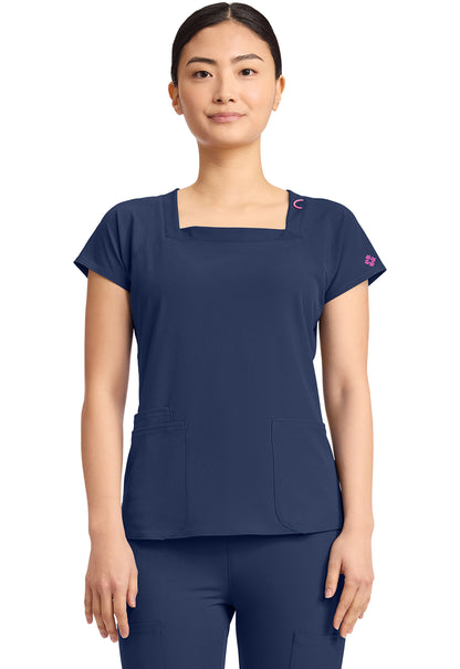MedCouture MC Amp Square Neck Scrub Top MC704