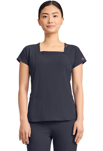 MedCouture MC Amp Square Neck Scrub Top MC704
