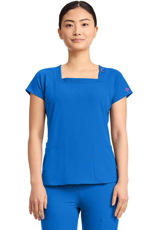 MedCouture MC Amp Square Neck Scrub Top MC704