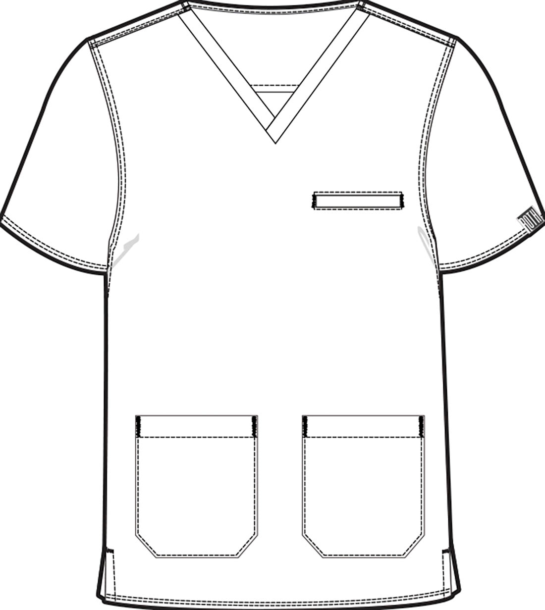 MedCouture Rothwear Men's Neck Scrub Top MC7477