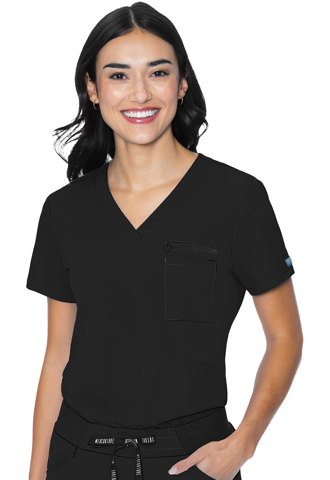 MedCouture Peaches V-Neck Scrub Top MC8482