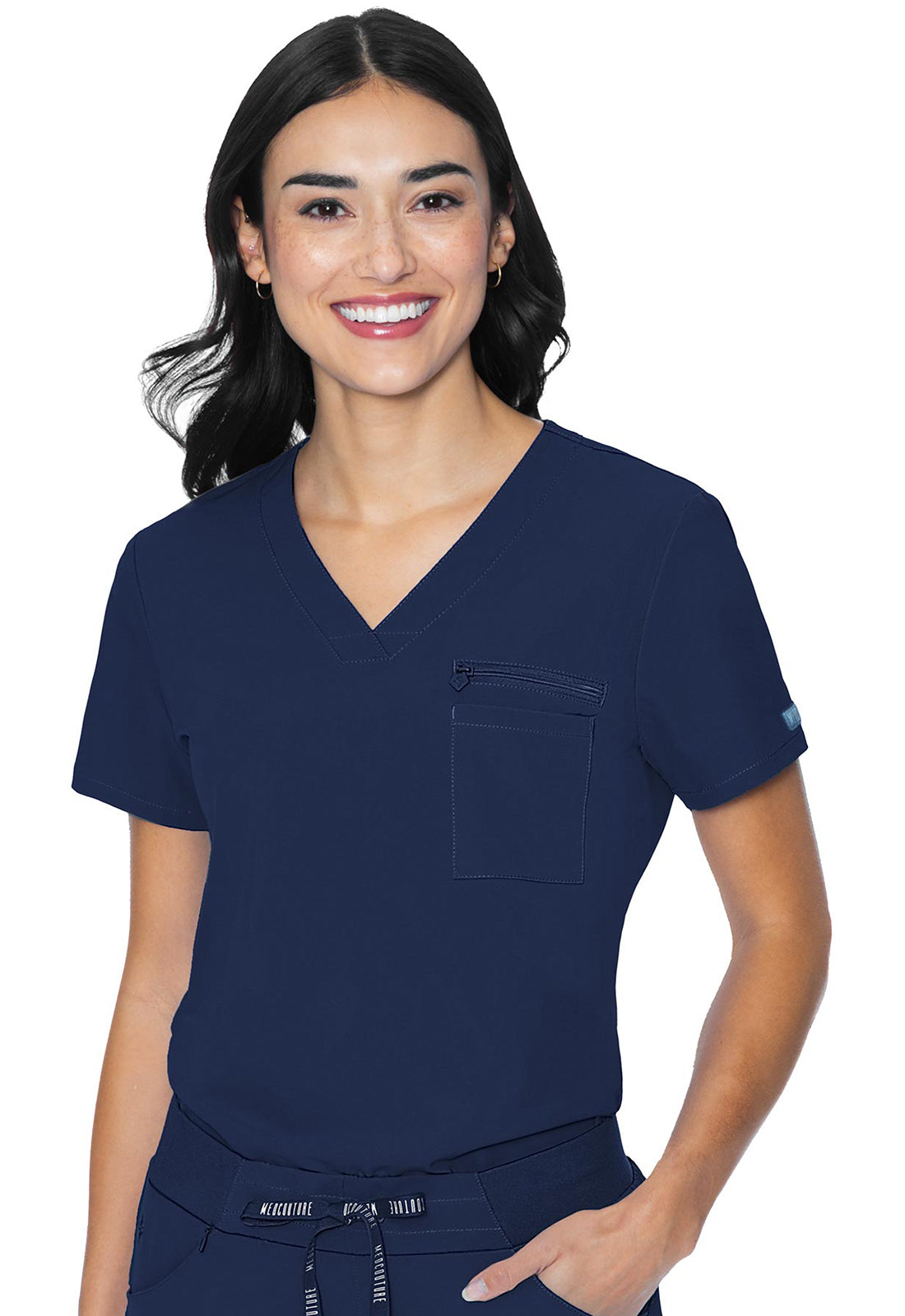 MedCouture Peaches V-Neck Scrub Top MC8482