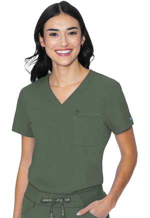 MedCouture Peaches V-Neck Scrub Top MC8482