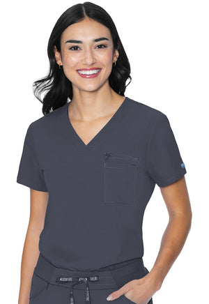 MedCouture Peaches V-Neck Scrub Top MC8482