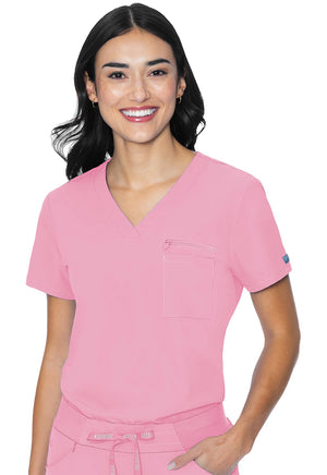 MedCouture Peaches V-Neck Scrub Top MC8482