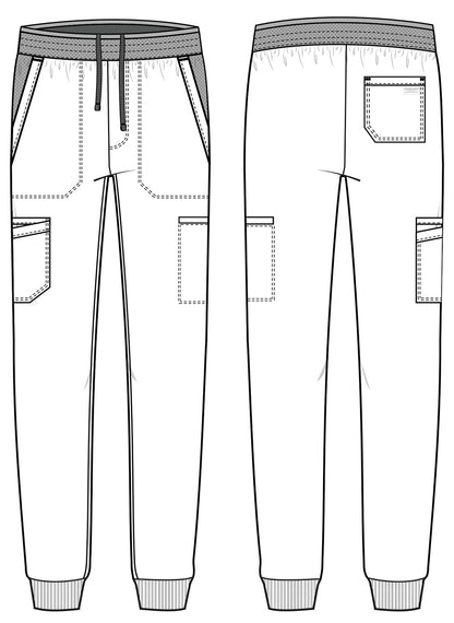 Cherokee Revolution Men's Button Cargo Scrub Pants WW251