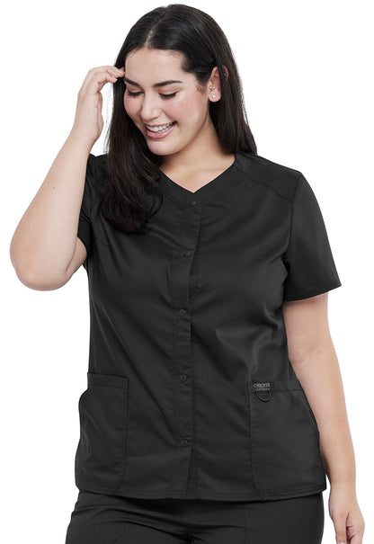 Cherokee Revolution Women's Snap Front Scrub Top WW622