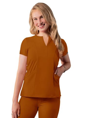 Adar Women's Addition Notched V-Neck Scrub Top A6002