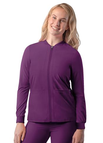 Ladies Addition by Adar Bomber Zipper Scrub Jacket A6200