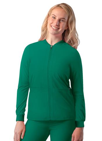Ladies Addition by Adar Bomber Zipper Scrub Jacket A6200