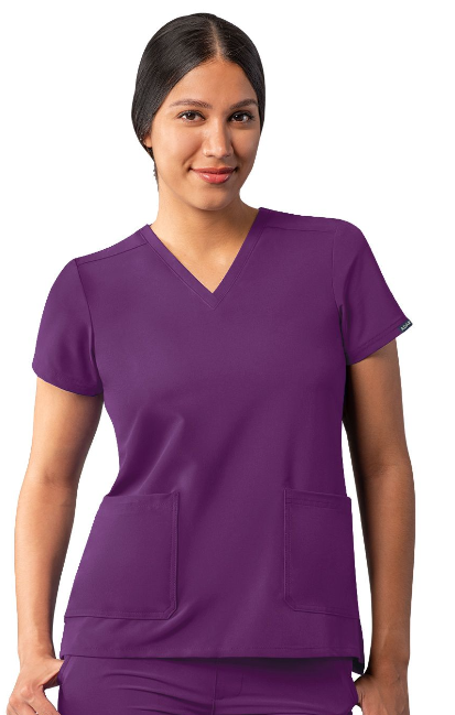 Women's Addition by Adar Modern V-Neck Scrub Top A6008