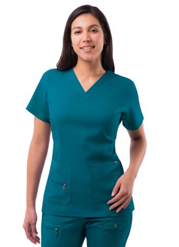 Adar Women's Elevated V-Neck Scrub Top P4212