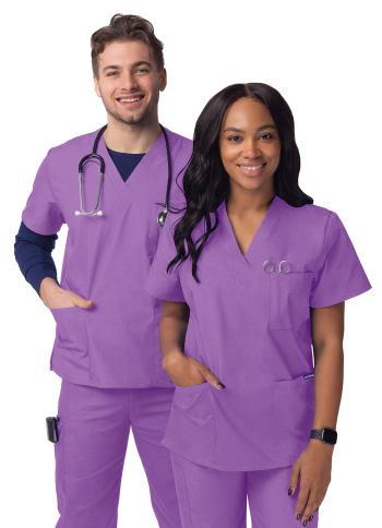 Adar Unisex 3-Pocket Scrub Top S8304