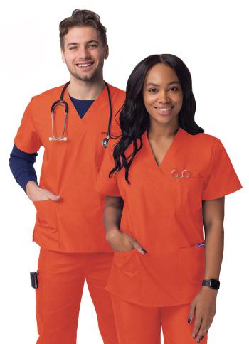 Adar Unisex 3-Pocket Scrub Top S8304