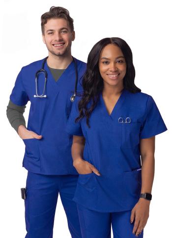 Adar Unisex 3-Pocket Scrub Top S8304