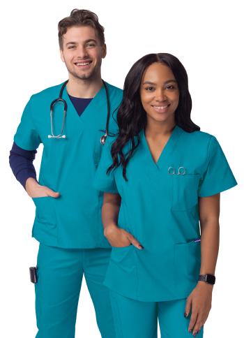 Adar Unisex 3-Pocket Scrub Top S8304