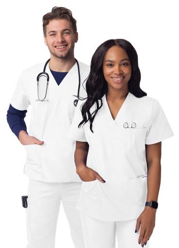 Adar Unisex 3-Pocket Scrub Top S8304