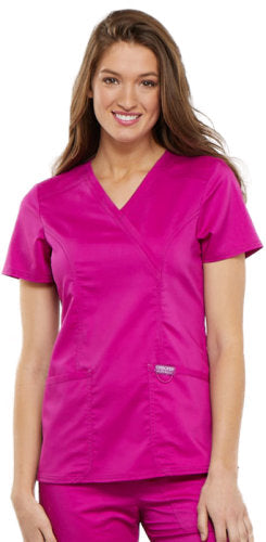 Cherokee Workwear Mock Wrap Top WW610