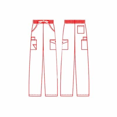 Universal by Adar Women's Cargo Scrub Pants 506