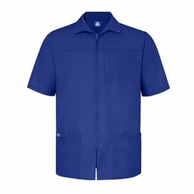 Adar Zipper Short Sleeve Lab Coat | Lab Coats | Embroidery | Labwear ...