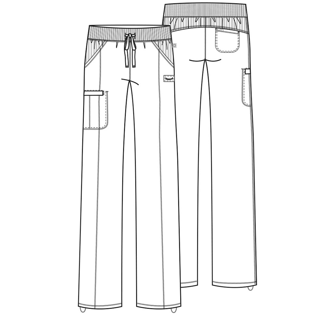 Cherokee Infinity Women's Rib Knit Drawstring Scrub Pants 1123A