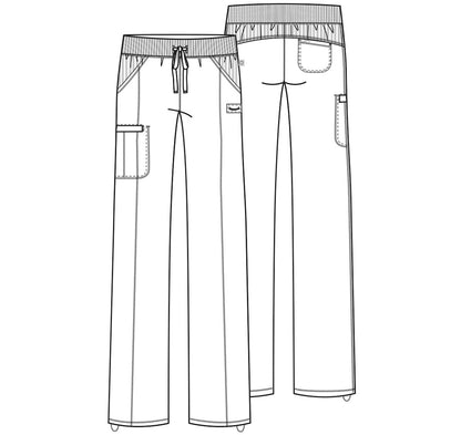 Cherokee Infinity Women's Rib Knit Drawstring Scrub Pants 1123A