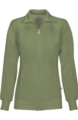 Cherokee Infinity Women's Antimicrobial Zipper Warm-Up Scrub Jacket 2391A