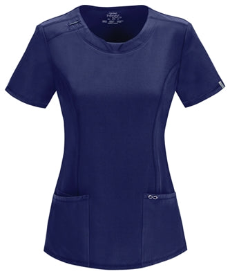 Cherokee Antimicrobial Round Neck Scrub Top 2624A