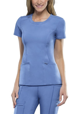 Cherokee Antimicrobial Round Neck Scrub Top 2624A