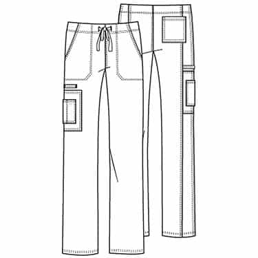 Cherokee Core Stretch Unisex Drawstring Cargo Pants 4043