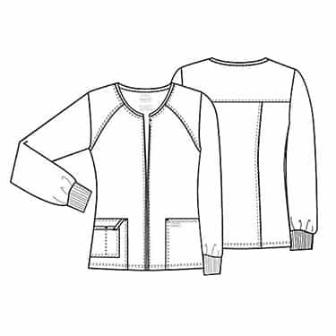 Cherokee Core Stretch Women's Zipper Front Warm Up Jacket 4315