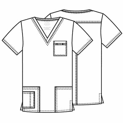 Cherokee Core Stretch Unisex Scrub Top 4725